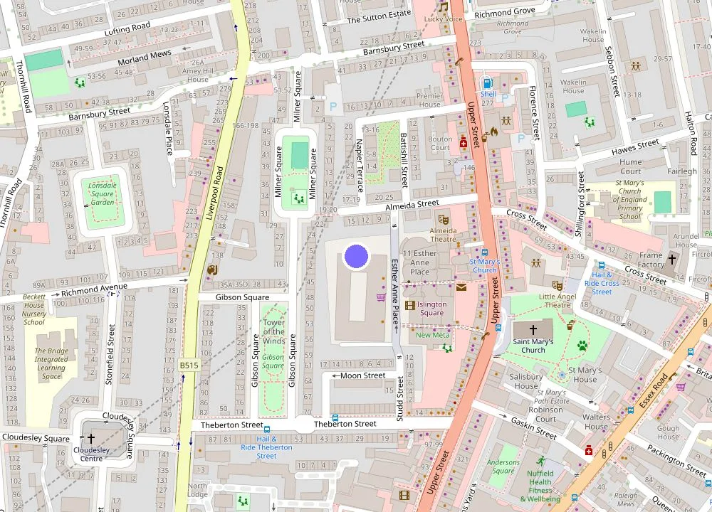 Map: Citadines Islington London